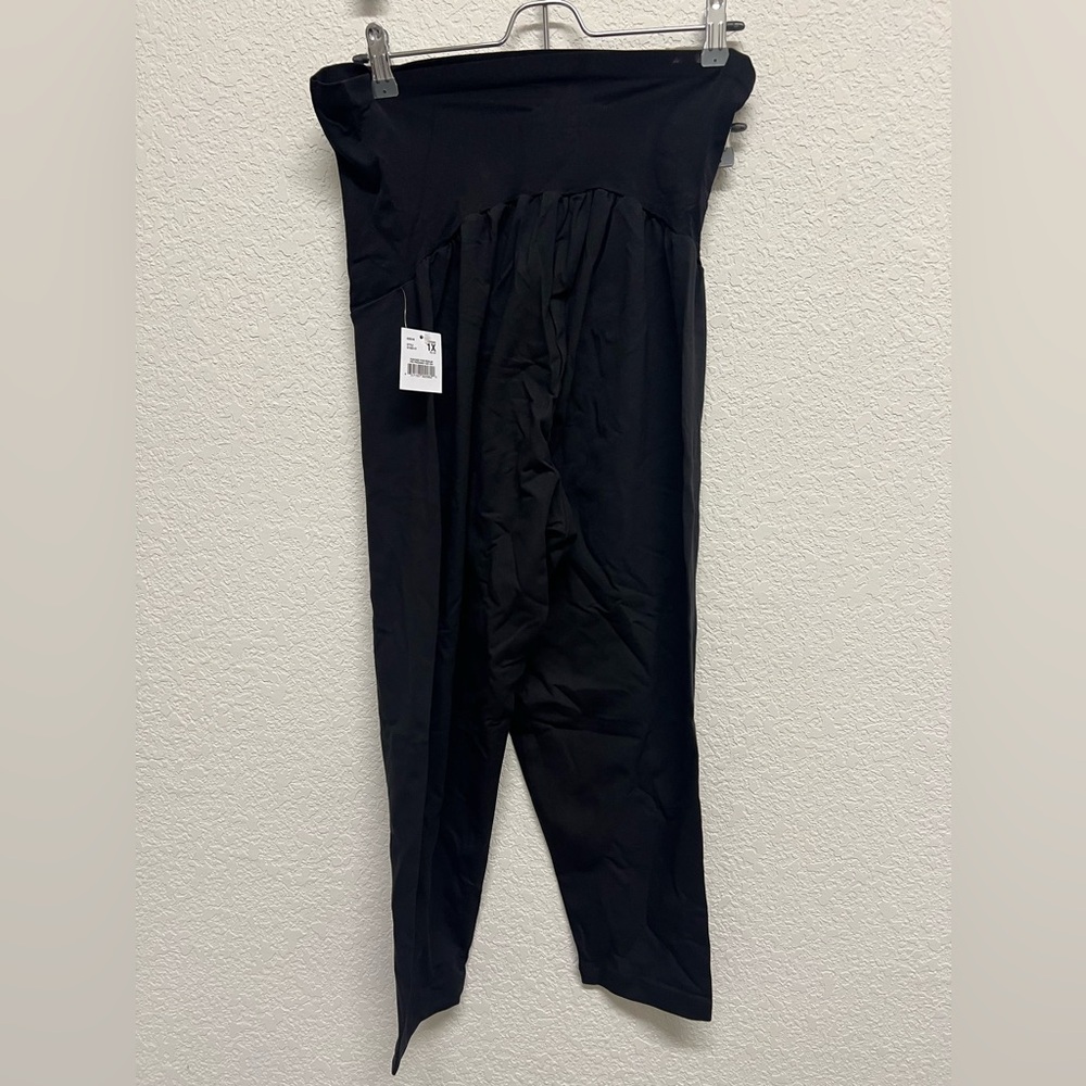 Motherhood Maternity Black Leggings Full Panel NWT 1X